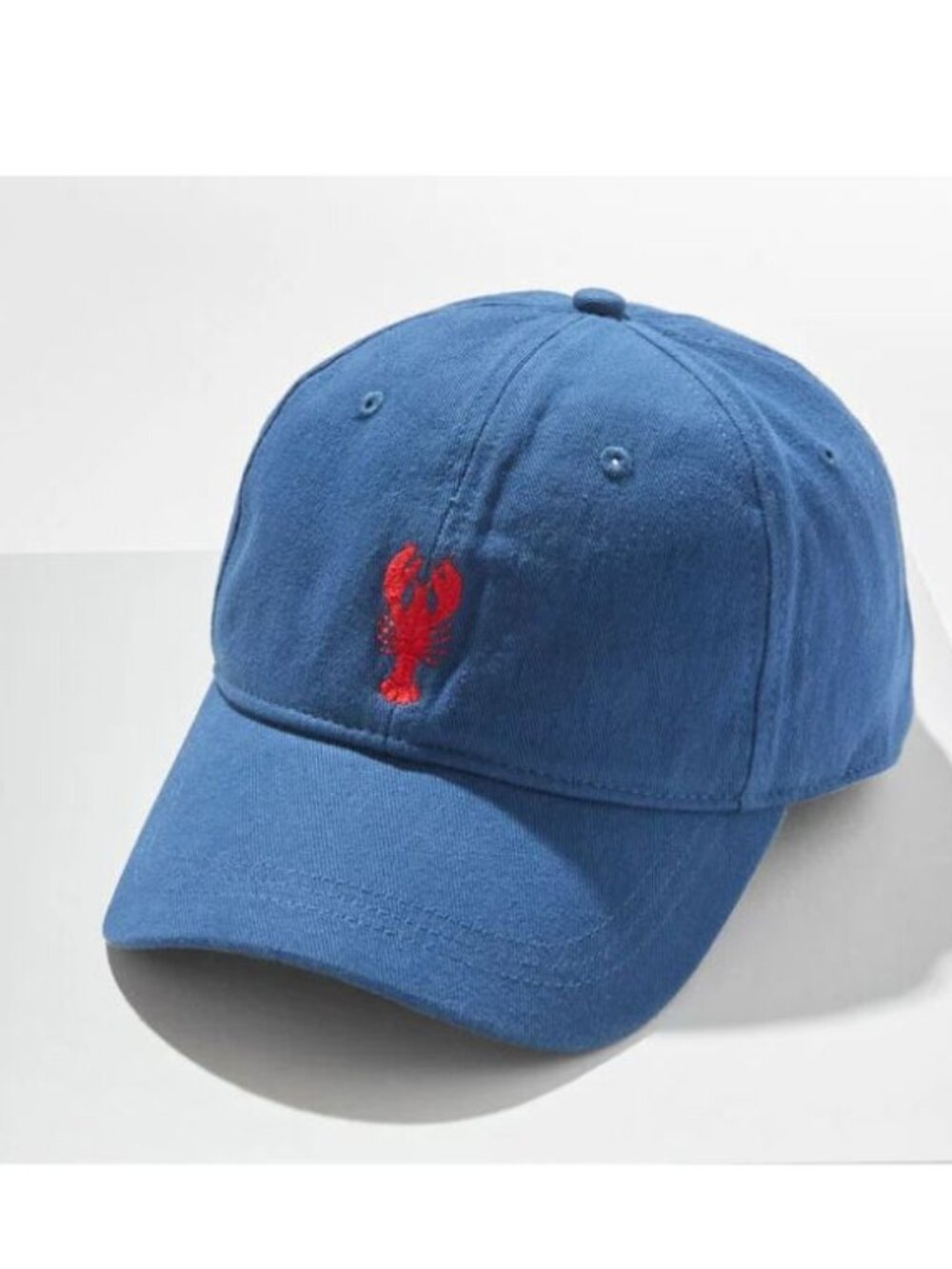 NWT TALBOTS EMBROIDERED Lobster BLUE Baseball Cap NEW $60 ADJUSTABLE